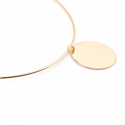 Copper Collar Sequins Clavicle Necklace