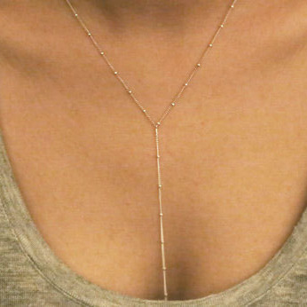 Elegant Copper Bead Tassel Necklace