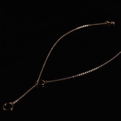 Metal Loops Adjustable Short Necklace