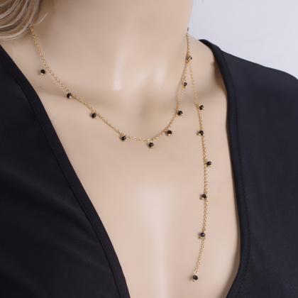 Handmade Crystal Beads Adjustable Necklace