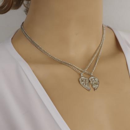 Delicate Heart Couples Short Clavicle Necklace