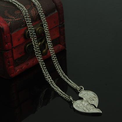 Delicate Heart Couples Short Clavicle Necklace