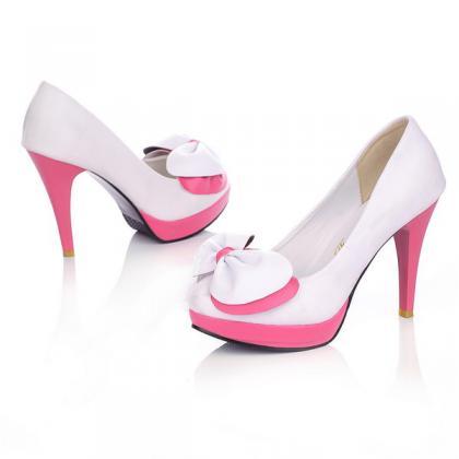 Candy Color Bowknot Lovely Shallow Shoes