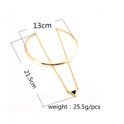 Fashion Geometric Triangle Pendant Necklace