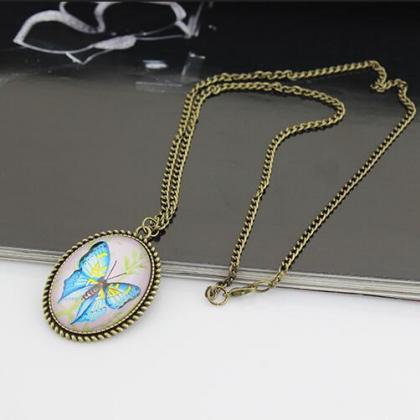 Chinese Style Butterfly Time Diamond Pendant..
