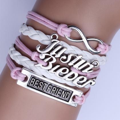 Justin Bieber Bestfriend Romantic Pink Bracelet