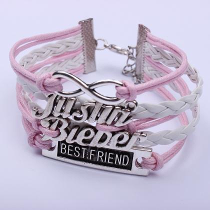 Justin Bieber Bestfriend Romantic Pink Bracelet