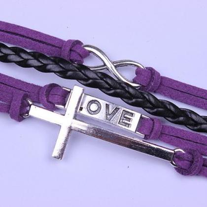 Personality Cross Love Hand-made Bracelet