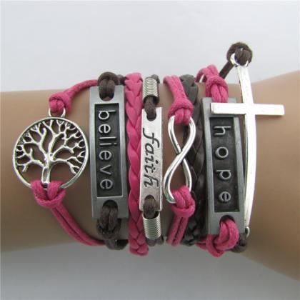Fashion Tree Of Life Multilayer Woven Bracelet