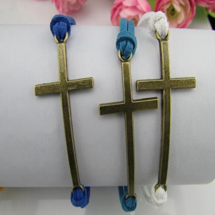 Retro Colorful Cross Wax String Bracelet