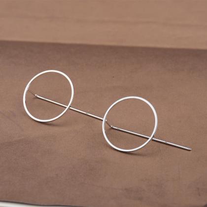 Fashion Personality Geometric Circle Stud Earrings