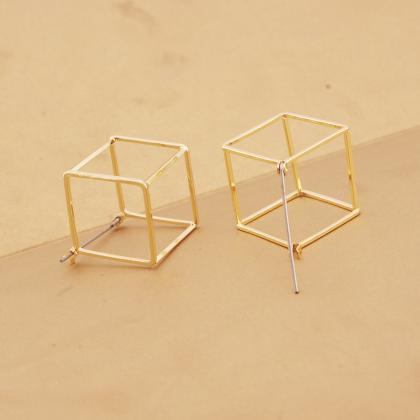 Fashion Cube Lady's Earrings
