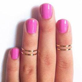 Exquisite Polished Thin Rings Set