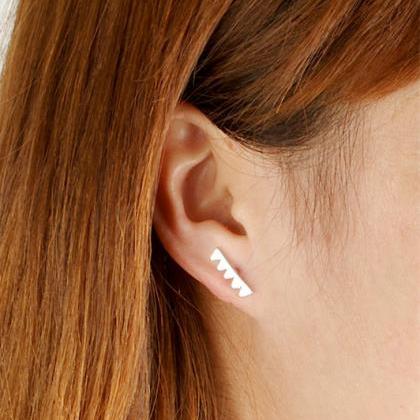 Style Sawtooth Shape Earrings