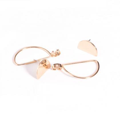 Fashion Party Geometric Semicircle Stud Earrings