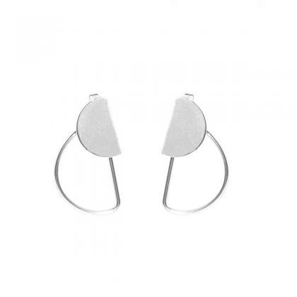 Fashion Party Geometric Semicircle Stud Earrings