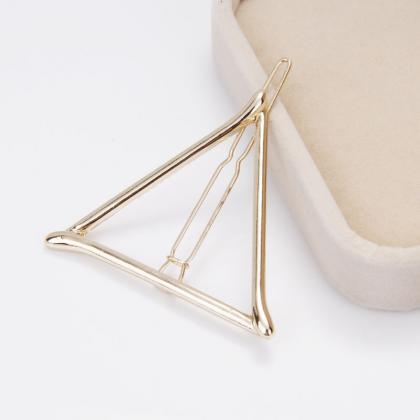Hollow Out Geometric Triangle Hairpin