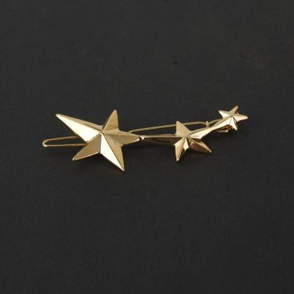 Fashion Three Gold Stars Hairpin