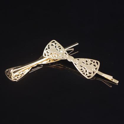 Sweet Hollow Lace Bowknot Hairpin