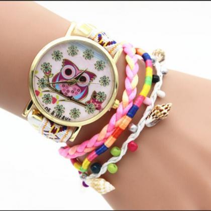 Owl Multilayer Bracelet Watch