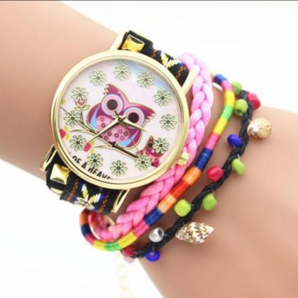 Owl Multilayer Bracelet Watch