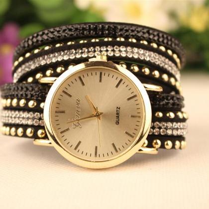 Fashion Rivet Bracelets Watch