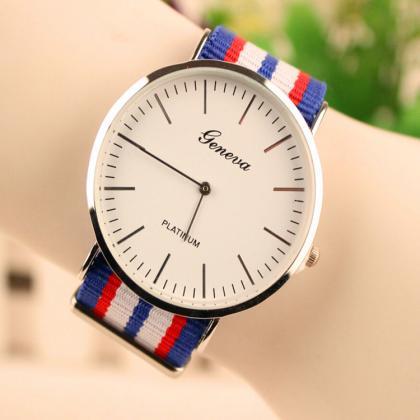 Simple Fashion Colorful Strap Watch