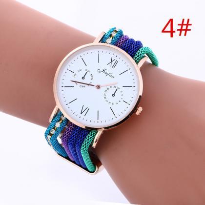 Bohemia Style Colorful Chain Elastic Watch