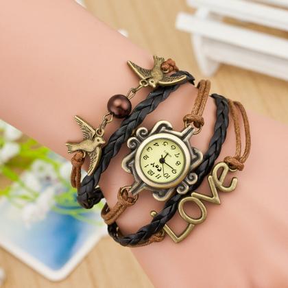 Dove Multilayer Woven Bracelet Watch