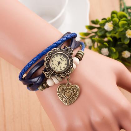 Retro Love Double Arrow Bracelet Watch