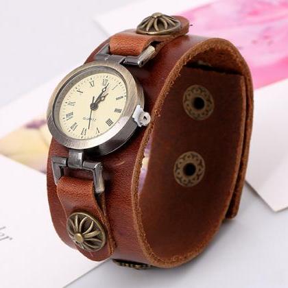 Simple Fashion Handmade Leather Watch