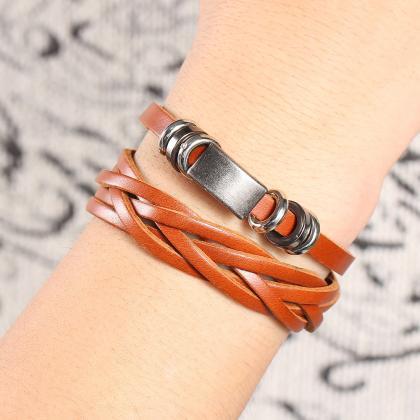 Personality Braided Leather Bracelet