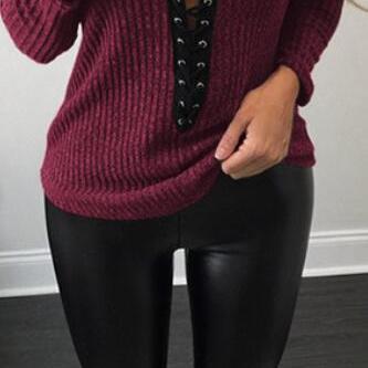 Knitted Turtleneck Long Sleeves Sweater Featuring..