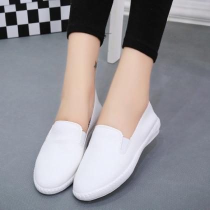 Korean Fashion Women Casual Flat Shoes Solid..