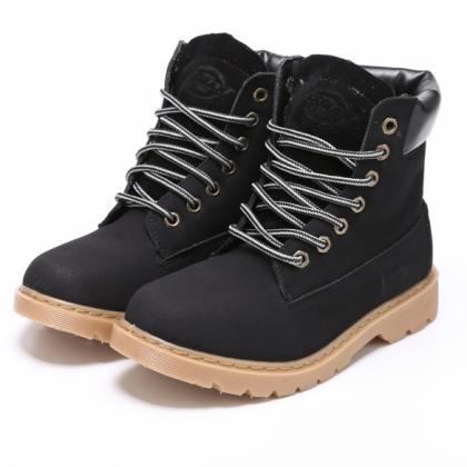 Women Synthetic Leather Boot Lace Up Outdoor Ankle..