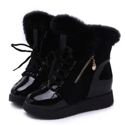 Fashion Women Winter Warm Lace Up Ankle Snow Boot..