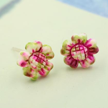 Little Daisy Ceramic Flowers Earring