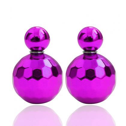 Candy Color Section Double Pearl Earring