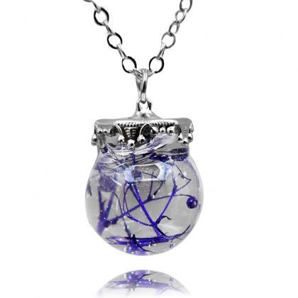Glue Dried Glass Bottles Necklace Series