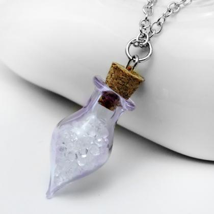 The Glass Bottle Rhinestone Necklace