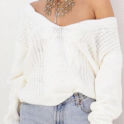 Bubble Hollow Out Long-sleeved Sweater