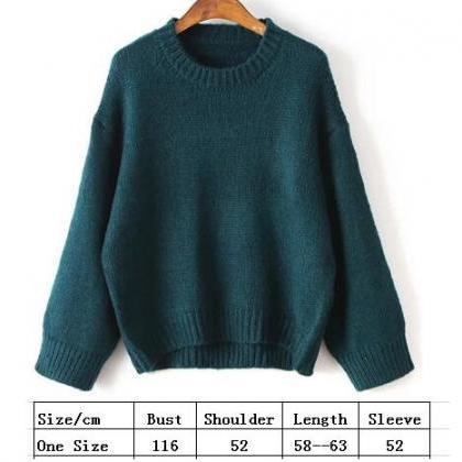 Fashion Batwing Sleeve Loose Knitting Sweater
