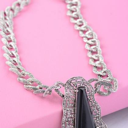 European Series Thick Chain Short Necklace