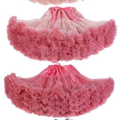 Romantic Patchwork Multi-layers Short Fluffy Skirt