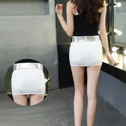 Sexy Fashion Denim Show Thin Bodycon Skirt