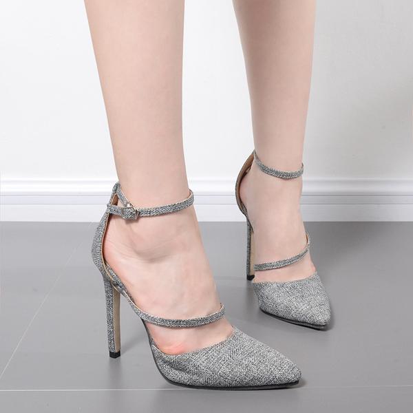 Pointed Toe Ankle Wraps Stiletto High Heels Party Shoes