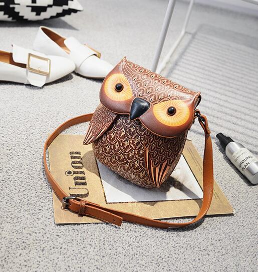 Novelty 3d Owl Pattern Printing Crossbody Bag