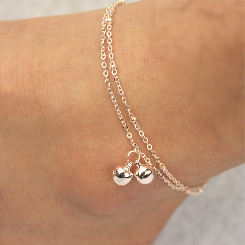 Fashion Personality Bell Double Anklets