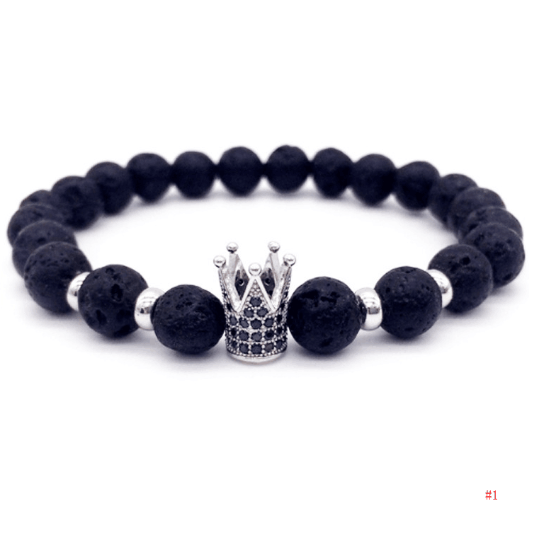 Volcanic Stone Covered With CZ Imperial Bracelets