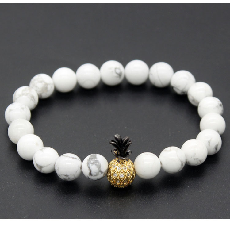 Summer Pineapple Microinlaid With Zircon Lovers Bracelet